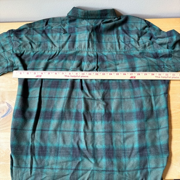 BLU PEPPER SOFT LIGHTWEIGHT FLANNEL SHIRT BUTTON FRONT PLAID RUSTIC CASUAL NWT S - Picture 9 of 12
